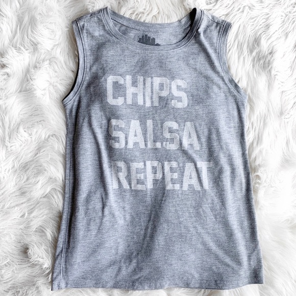 Tops - Chips Salsa Repeat Sleeveless Shirt S1617